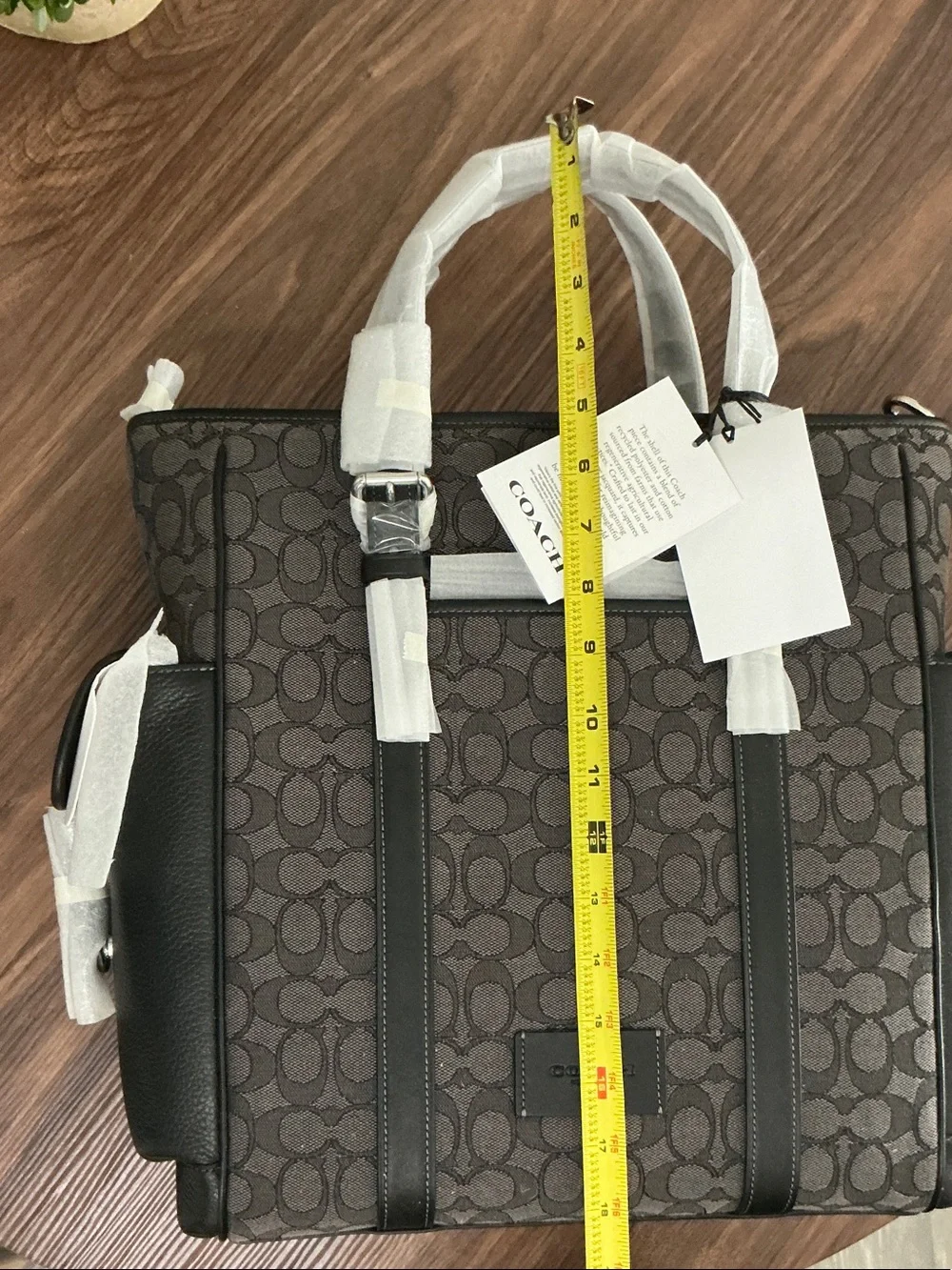 Coach Men’s Messenger Tote in Charcoal and Black